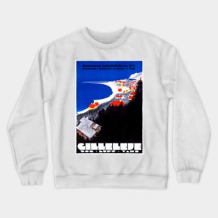 Vintage Travel Poster Denmark Gilleleje Sol Luft Vand Crewneck Sweatshirt